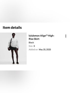 Lululemon Align High Rise Black Skort